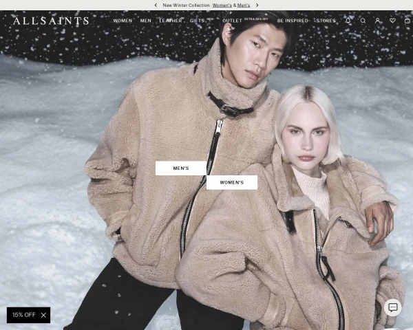 screenshot of All Saints website