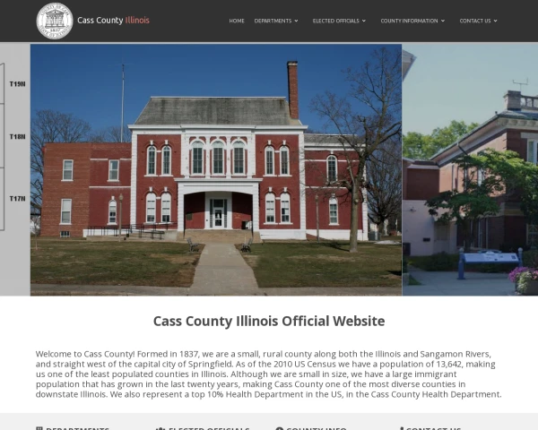 screenshot of Cass County, Illinois website