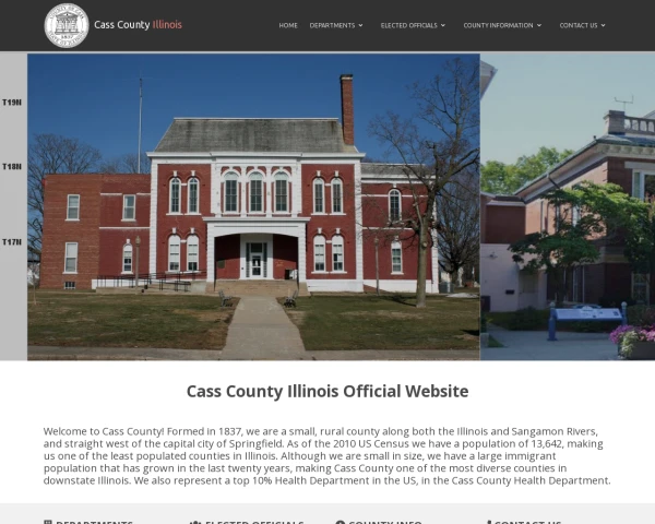 screenshot of Cass County, Illinois website