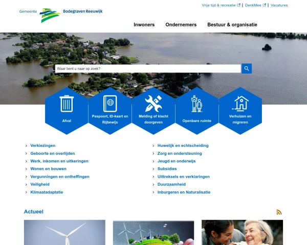 screenshot of Bodegraven-Reeuwijk website