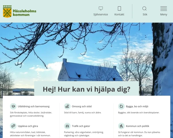 screenshot of Hässleholm website