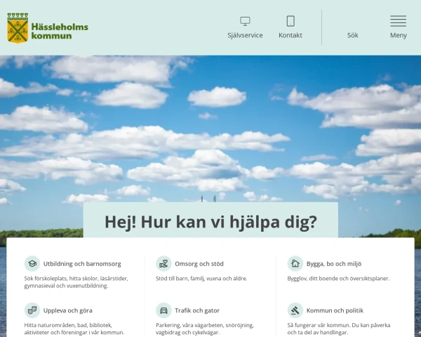 screenshot of Hässleholm website
