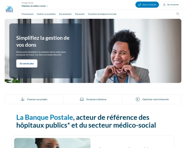 screenshot of La Banque Postale website