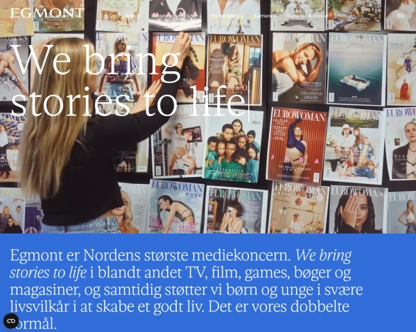 screenshot of Egmont website