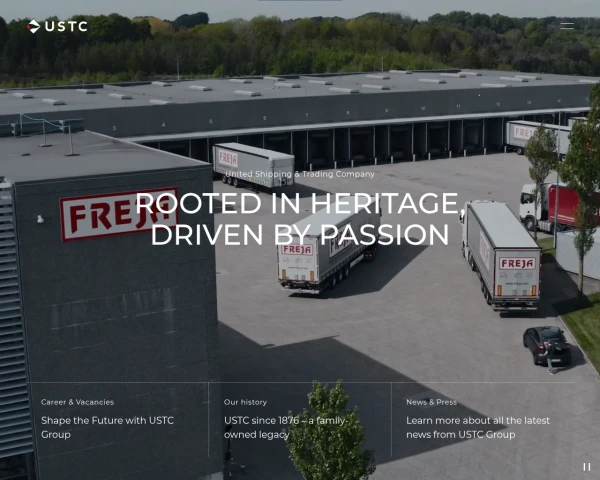 screenshot of United Shipping & Trading Company (USTC) website