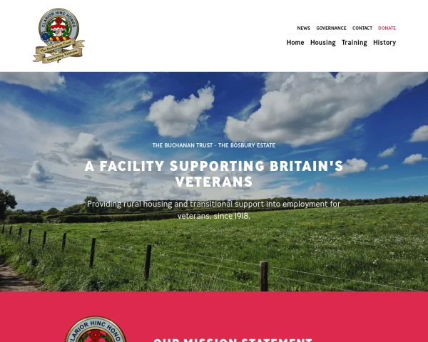 screenshot of The Buchanan Trust website