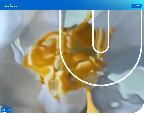 screenshot of Unilever website