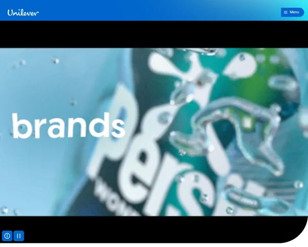 screenshot of Unilever website