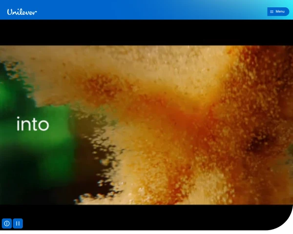 screenshot of Unilever website