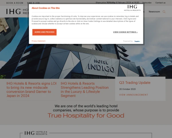 Intercontinental Hotels Group Plc Investor Relations InterContinental Hotels Group PLC - Silktide Index