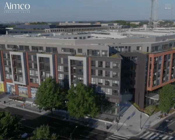 screenshot of Apartment Investment & Management website