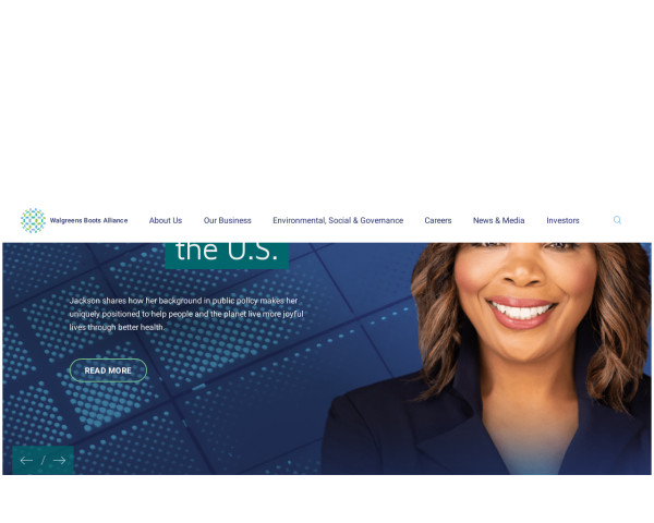 screenshot of Walgreens Boots Alliance website