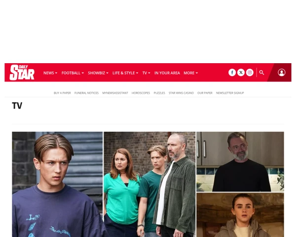 screenshot of Daily Star website