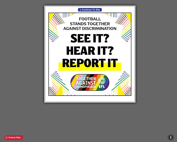 screenshot of Harrogate Town FC website