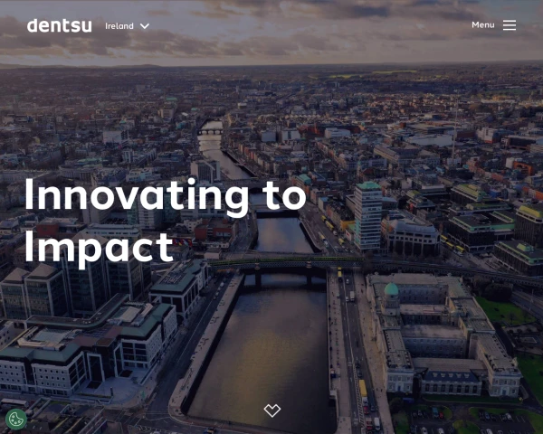 screenshot of Dentsu website