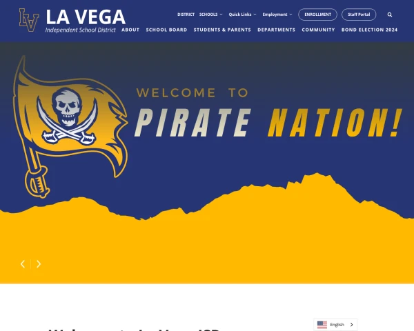screenshot of La Vega ISD website
