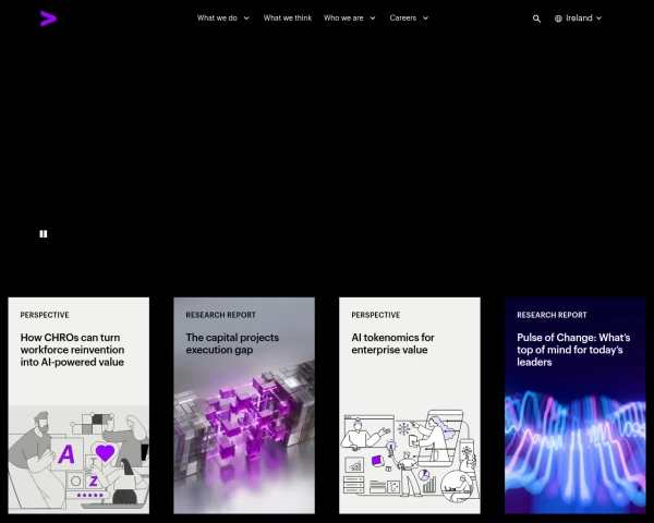 screenshot of Accenture plc website
