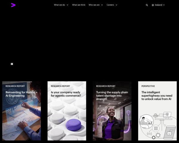 screenshot of Accenture plc website